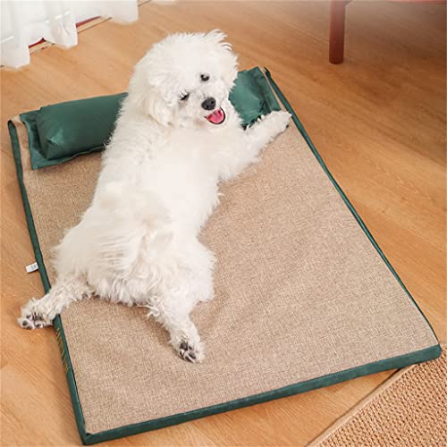 Pet Dog Summer Sleeping Mat Cool Mat Kennel Dog Bed Blanket Floor Mat Sleeping Four Seasons Summer Supplies (A 98 * 66cm) von Begonial