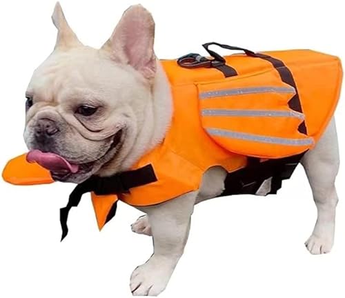 Pet Schwimmweste Hundeweste Sommer Haustierkleidung Hunde Reflektierende Badebekleidung Schwimmanzug Schwimmweste für kleine mittelgroße Hunde (AL) von Begonial