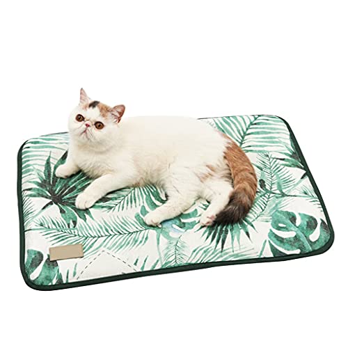 Summer Ice Silk Pet Dog Cooling Mat for Dogs Floor Mats Blanket Sleeping Bed Cushion Cold Pad 4 Size Pet Supplie (L/80 * 63) von Begonial