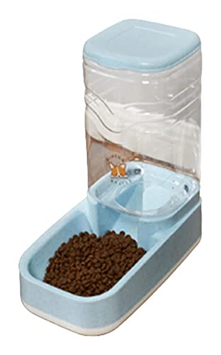 Wasserspender für Haustiere, Haustierbedarf, Katze/Hund, Hochkapazitäts-Futterspender und Wasserspender-Set, 3,8-l-Katzenbrunnen (Futterspender) von Begonial