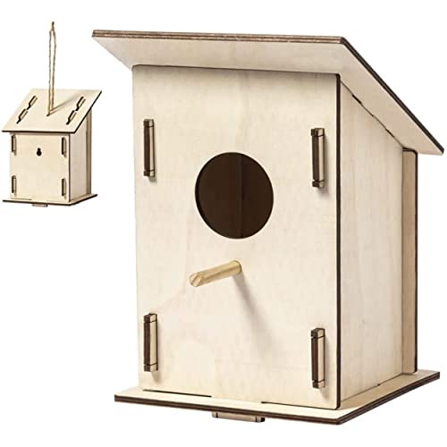 Vogelhaus zum Montieren – Nistkasten aus Holz DIY – ökologisches Vogelnest – 2 Stück (Style2) von Begoon