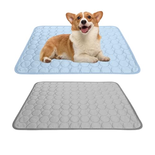 2 Stück Kühlmatte für Hunde: 55 X 70cm Selbst Kühlende Hundematte, Kühldecke Hundebett Für Kleine Grosse Hunde, Waschbare, Weiche Zwingerunterlagen, kühlmatte hund für Zuhause Unterwegs Oder im Auto 2 Stück Kühlmatte für Hunde: 55 X 70cm Selbst Kühlende Hundematte, Kühldecke Hundebett Für Kleine Grosse Hunde, Waschbare, Weiche Zwingerunterlagen, kühlmatte hund für Zuhause Unterwegs Oder im Auto von Behogan