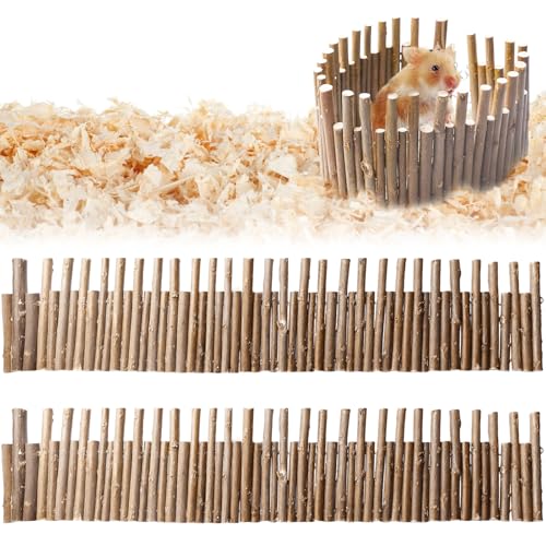 Behogan 2 Stück Hamster Holzzaun, 50 * 10CM Flexibles Holzversteck Hamster Holzbrücke, Holzbrücke für Nager Stehende Kletterplattform Holzzaun für Hamster, Molarenübungen für Maulwurfhäuschen Behogan 2 Stück Hamster Holzzaun, 50 * 10CM Flexibles Holzversteck Hamster Holzbrücke, Holzbrücke für Nager Stehende Kletterplattform Holzzaun für Hamster, Molarenübungen für Maulwurfhäuschen von Behogan