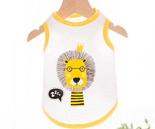 Beihaoer Hundekleidung Frühling und Sommer Atmungsaktiv Dünn Abschnitt Bequem Cool T-Shirt Pullover Katze (Little Löwe, L) von Beihaoer