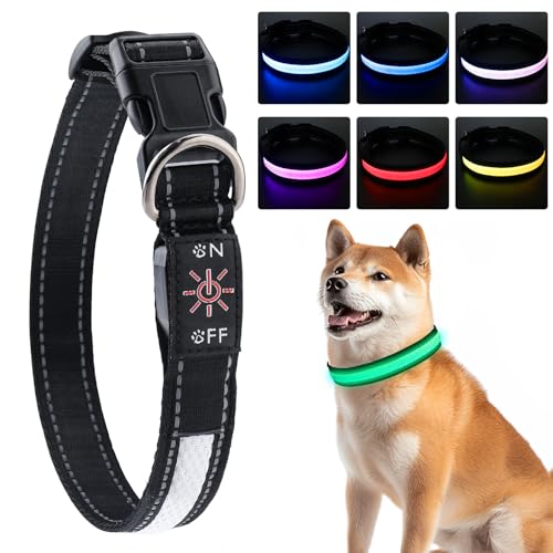 Leuchthalsband Hund, USB LED Leuchthalsband Hund Aufladbar, IPX7 Wasserdichtes Hundehalsband Leuchtend Einstellbare Größe 3 Beleuchtungsmodi für Hunde Pet Night Walking Safety Leuchthalsband Hund, USB LED Leuchthalsband Hund Aufladbar, IPX7 Wasserdichtes Hundehalsband Leuchtend Einstellbare Größe 3 Beleuchtungsmodi für Hunde Pet Night Walking Safety von Beihre