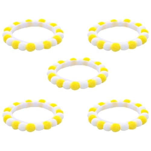 Beimus 5 Stück Haustier-Halsbänder mit bunten Pompons, verstellbares Katzenhalsband für Festivals, Geburtstage Beimus 5 Stück Haustier-Halsbänder mit bunten Pompons, verstellbares Katzenhalsband für Festivals, Geburtstage von Beimus
