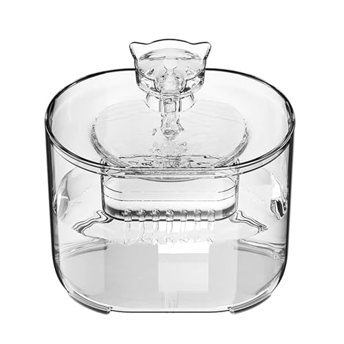 Beimus Indoor Hunde Katzen Trinkbrunnen Sichtbarer Haustier Wasserspender mit Umluftfilter von Beimus