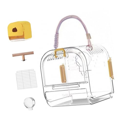 Beimus Leichte Transportbox für Haustiere, transparent, tragbar, mit herausnehmbarem Tablett für Wellensittiche und kleine Beimus Leichte Transportbox für Haustiere, transparent, tragbar, mit herausnehmbarem Tablett für Wellensittiche und kleine von Beimus