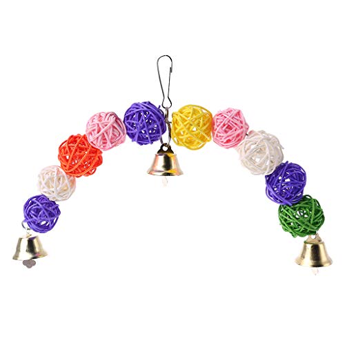 Beimus Papageienkauen Spielzeug Farbenfrohe Rattankugeln Mit Glockenhellfarbunterhaltung Spielzeug Für Kleine Mittlere Vögel Cockatiel Finch Beimus Papageienkauen Spielzeug Farbenfrohe Rattankugeln Mit Glockenhellfarbunterhaltung Spielzeug Für Kleine Mittlere Vögel Cockatiel Finch von Beimus