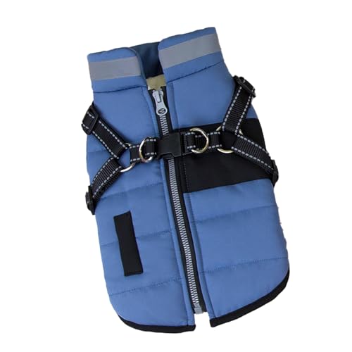 Beimus Warmer Wintermantel für kaltes Wetter, gepolsterte Kleidung für kleine Rassen, 2 Beine, Baumwolljacken für Hunde im Freien von Beimus