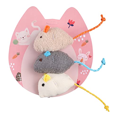 Für Katzen Interactive Mäuse Spielzeug Farbig Weiche Flocken Kätzchen Fang Trainingspotenziger Für Innenkatzen Flexibel Für Spiel RA von Beimus