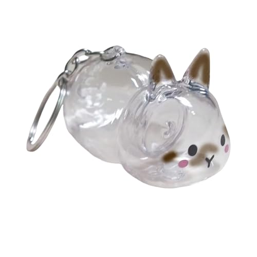 Kunststoff Rabbithair Collector Schlüsselbund Anhänger Klare Bunnies Furs Holder Kensionses Charm Home Decor von Beimus