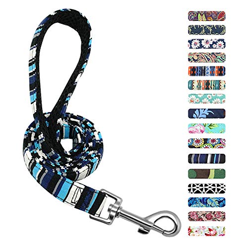 Beirui Floral Dog Lead for Small Medium Large Dogs - Durable Strong Nylon Light-Weight Dog Lead,120cm*2cm,Blue von Beirui