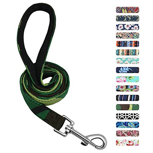 Beirui Floral Dog Lead for Small Medium Large Dogs - Durable Strong Nylon Light-Weight Dog Lead,120cm*2cm,Camouflage Green von Beirui