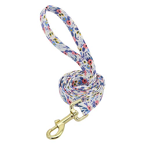 Beirui Hundeleine mit Blumenmuster, für kleine, mittelgroße und große Hunde – langlebig, starkes Polyester, leicht, 150 cm, AliceBlue von Beirui