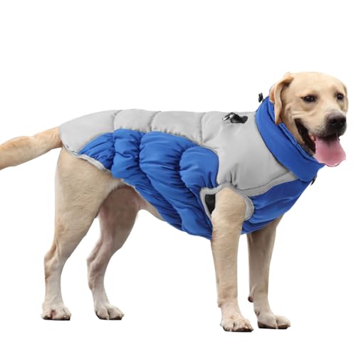 Bekasa Hunde Winterjacke, Wasserdicht Hundejacke Kleine Hunde Winddicht Wintermantel Hund Komfortabel Hundekleidung Reflektierende Baumwolle (3XL) von Bekasa