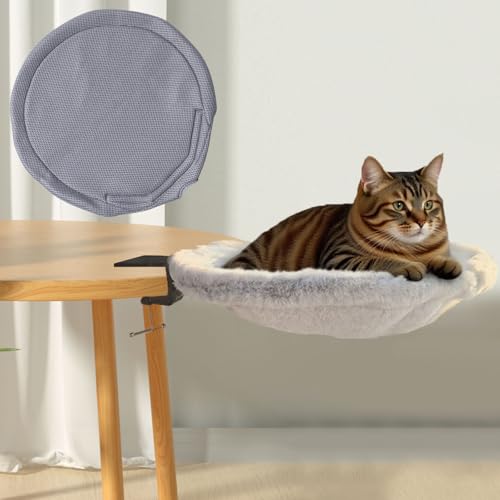 Bekasa Katzen-Schreibtischbett, versunkenes Katzen-Hängemattenbett für den Innenbereich, Katzen mit 2 abnehmbaren Haustiermatten, Schreibtischklemme, Katzenbetten, Büroarbeit, Schreibtischbett, rundes Bekasa Katzen-Schreibtischbett, versunkenes Katzen-Hängemattenbett für den Innenbereich, Katzen mit 2 abnehmbaren Haustiermatten, Schreibtischklemme, Katzenbetten, Büroarbeit, Schreibtischbett, rundes von Bekasa