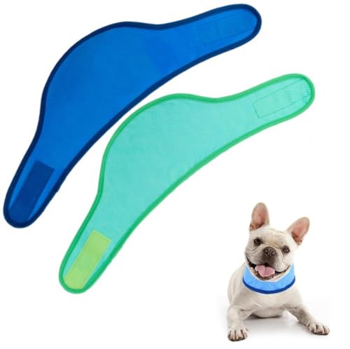Bekecidi 2 Stück Kühlendes Hundehalstuch, Hunde EIS Bandana, Sofort kühlendes Haustier Schal Bandana, Atmungsaktives Sommer EIS Halsband für Hunde, Katzen (M) von Bekecidi