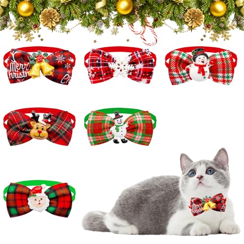 Bekecidi 6 Pack weihnachtliche Hundefliegen, Katzenhalsband Schneemann Weihnachtsbaum Elchmuster Fliegen für Hunde Katzen Haustiere Weihnachtsfest Dekorationszubehör Bekecidi 6 Pack weihnachtliche Hundefliegen, Katzenhalsband Schneemann Weihnachtsbaum Elchmuster Fliegen für Hunde Katzen Haustiere Weihnachtsfest Dekorationszubehör von Bekecidi