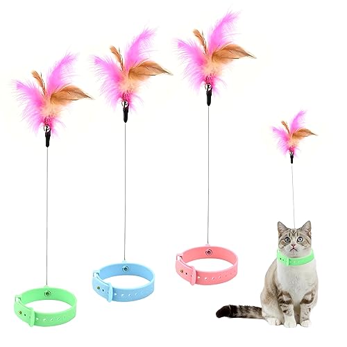 Bekecidi Interaktives Katzenspielzeug: Verstellbares Silikon-Halsband mit Feder und Glocke für Indoor-Spiel und Bewegung Bekecidi Interaktives Katzenspielzeug: Verstellbares Silikon-Halsband mit Feder und Glocke für Indoor-Spiel und Bewegung von Bekecidi