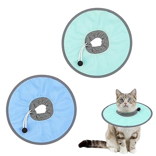 Bekecidi Katzen-Halsband Verstellbar, Flach, Elizabeth-Halsband Zum Verhindern Von Wundenlecken Für Kätzchen Und Welpen (M) von Bekecidi