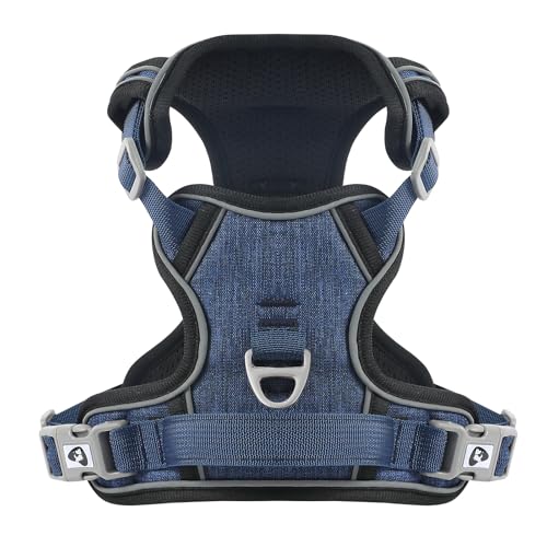 Belababy Hundegeschirr Kleine Hunde, Anti Zug Hundegeschirr mit Weich Gepolstertem Griff für Gehen, Training, Verstellbares Reflektierendes Geschirr für Kleine Mittlere Große Hunde, Dunkelblau, S Belababy Hundegeschirr Kleine Hunde, Anti Zug Hundegeschirr mit Weich Gepolstertem Griff für Gehen, Training, Verstellbares Reflektierendes Geschirr für Kleine Mittlere Große Hunde, Dunkelblau, S von Belababy