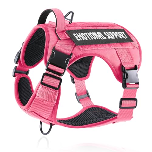 Belababy Taktisches Anti-Zieh-Hundegeschirr für kleine, mittelgroße und große Hunde, weiche verstellbare Hundeweste mit Klett-Molle-Panels, atmungsaktiver Militär-Frontclip, Hundegeschirr für Belababy Taktisches Anti-Zieh-Hundegeschirr für kleine, mittelgroße und große Hunde, weiche verstellbare Hundeweste mit Klett-Molle-Panels, atmungsaktiver Militär-Frontclip, Hundegeschirr für von Belababy