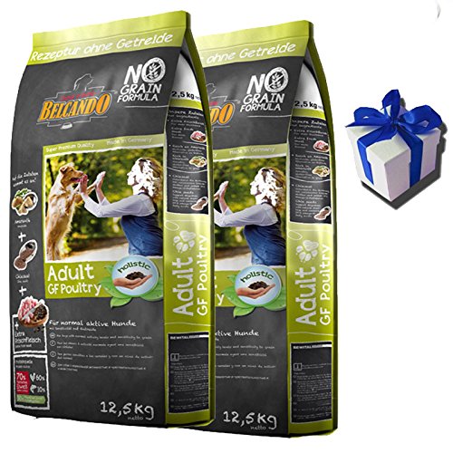 2 x 12,5 kg Belcando Adult GF Poultry getreidefreies Hundefutter + Geschenk von Belcando