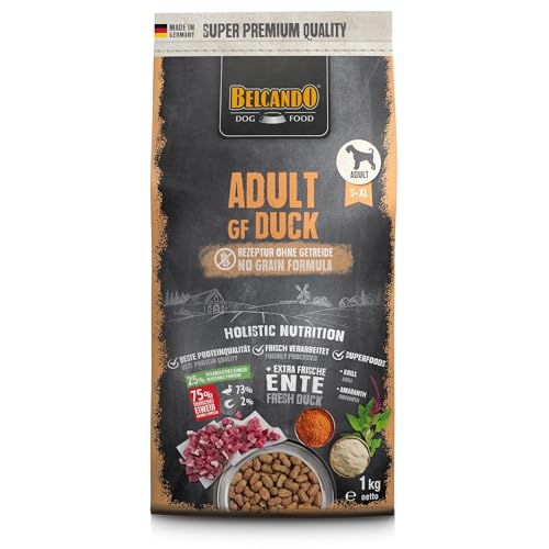 BELCANDO Adult GF Duck | getreidefreies Hundefutter | Trockenfutter ohne Getreide mit Ente | Alleinfuttermittel für ausgewachsene Hunde ab 1 Jahr BELCANDO Adult GF Duck | getreidefreies Hundefutter | Trockenfutter ohne Getreide mit Ente | Alleinfuttermittel für ausgewachsene Hunde ab 1 Jahr von Belcando