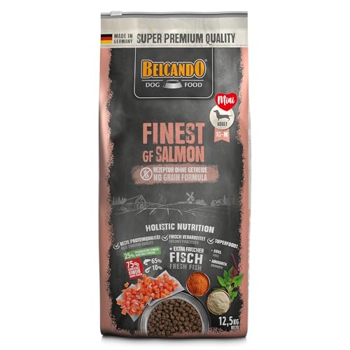 BELCANDO Finest GF Salmon [12,5 kg] getreidefreies Hundefutter | Trockenfutter für kleine & mittlere Hunde | Alleinfuttermittel für Hunde ab 1 Jahr von Belcando