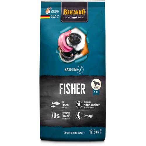 BELCANDO Baseline Fisher [12,5kg] Trockenfutter für Hunde | Für ausgewachsene Hunde mit erhöhter Aktivität | Geeignet für alle Rassen von Belcando