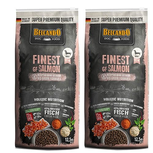 Belcando Finest GF Salmon [2 x 12,5 kg] getreidefreies Hundefutter | Trockenfutter für kleine & mittlere Hunde | Alleinfuttermittel für Hunde ab 1 Jahr Sparpaket von Belcando