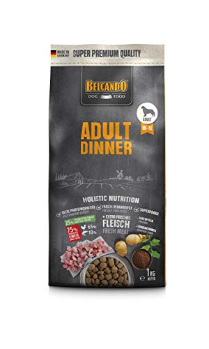 Belcando Adult Dinner Hundefutter | Trockenfutter für Hunde | Alleinfuttermittel für ausgewachsene Hunde Aller Rassen ab 1 Jahr (1 kg neu) von Belcando