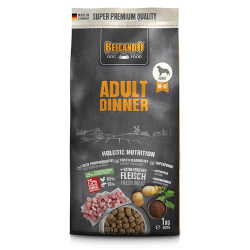 Belcando Adult Dinner Hundefutter | Trockenfutter für Hunde | Alleinfuttermittel für ausgewachsene Hunde Aller Rassen ab 1 Jahr (1 kg neu) von Belcando