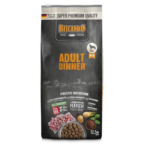 BELCANDO Adult Dinner [12,5 kg] Hundefutter | Trockenfutter für Hunde | Alleinfuttermittel für ausgewachsene Hunde Aller Rassen ab 1 Jahr von Belcando