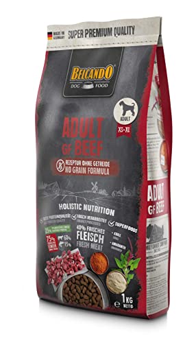 Belcando Adult GF Beef [1 kg] getreidefreies Hundefutter | Trockenfutter ohne Getreide | Alleinfuttermittel für ausgewachsene Hunde ab 1 Jahr von Belcando