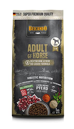 Belcando Adult GF Horse [1kg] Hundefutter | Trockenfutter ohne Getreide mit Pferd | Alleinfuttermittel für ausgewachsene Hunde Aller Rassen ab 1 Jahr von Belcando