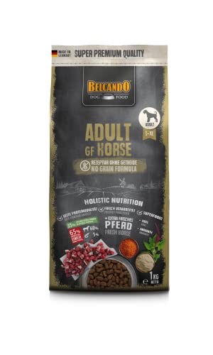 Belcando Adult GF Horse [1kg] Hundefutter | Trockenfutter ohne Getreide mit Pferd | Alleinfuttermittel für ausgewachsene Hunde Aller Rassen ab 1 Jahr von Belcando