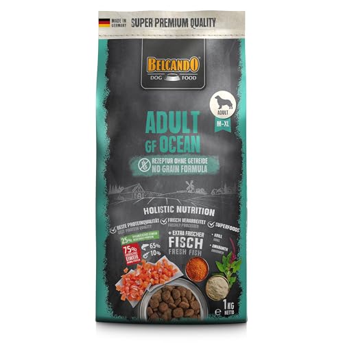 Belcando Adult GF Ocean [1 kg] getreidefreies Hundefutter | Sortenreines Trockenfutter ohne Getreide | Alleinfutter für ausgewachsene Hunde ab 1 Jahr von Belcando