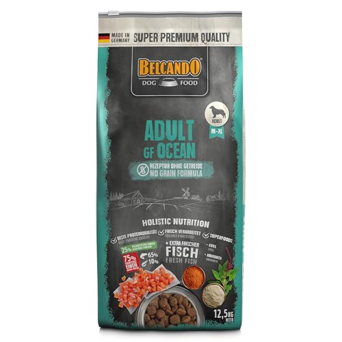 Belcando Adult GF Ocean [12,5 kg] getreidefreies Hundefutter | Sortenreines Trockenfutter ohne Getreide mit Fisch | Alleinfutter für ausgewachsene Hunde ab 1 Jahr von Belcando