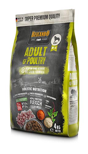 Belcando Adult GF Poultry [4 kg] getreidefreies Hundefutter | Trockenfutter ohne Getreide mit Geflügel | Alleinfuttermittel für ausgewachsene Hunde ab 1 Jahr von Belcando