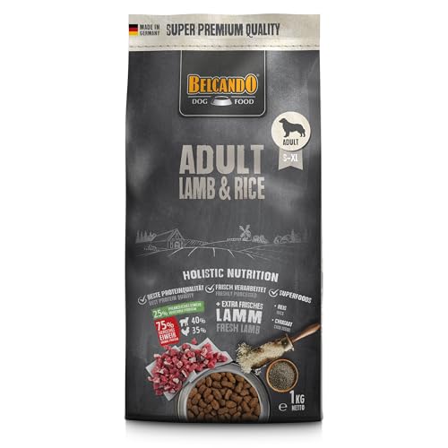 Belcando Adult Lamb & Rice Hundefutter | Trockenfutter für empfindliche Hunde | Alleinfuttermittel für ausgewachsene Hunde ab 1 Jahr (1 kg neu) von Belcando