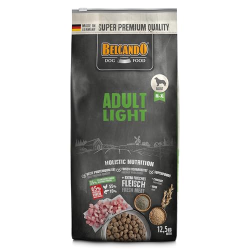 BELCANDO Adult Light [12,5 kg] Hundefutter | Trockenfutter für übergewichtige Hunde | Alleinfuttermittel für ausgewachsene Hunde ab 1 Jahr von Belcando