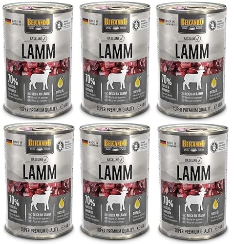 Belcando Baseline Lamm 6 x 400 g getreidefreies Hundefutter von Belcando