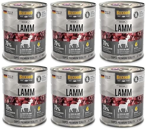 Belcando Baseline Lamm 6 x 800 g getreidefreies Hundefutter von Belcando