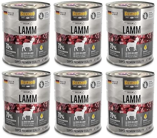 Belcando Baseline Lamm 6 x 800 g getreidefreies Hundefutter von Belcando