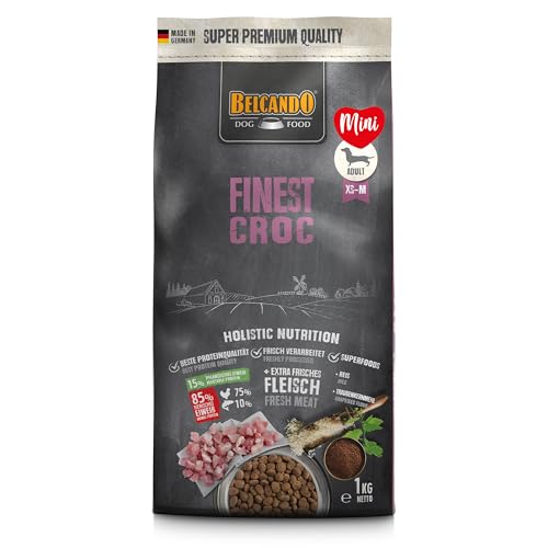 Belcando Finest Croc Hundefutter | Trockenfutter für kleine & mittlere Hunde | Alleinfuttermittel für ausgewachsene Hunde ab 1 Jahr (1 kg neu) von Belcando