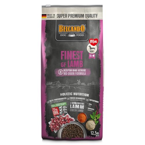 BELCANDO Finest GF Lamb [12,5 kg] getreidefreies Hundefutter | Trockenfutter für kleine & mittlere Hunde | Alleinfuttermittel für Hunde ab 1 Jahr von Belcando