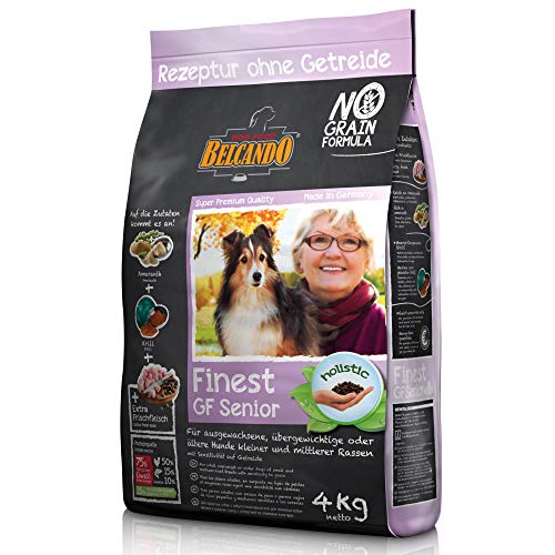 Belcando Finest GF Senior [4 kg] getreidefreies Hundefutter | Trockenfutter für empfindliche ältere Hunde | Alleinfuttermittel für Hunde ab 1 Jahr von Belcando