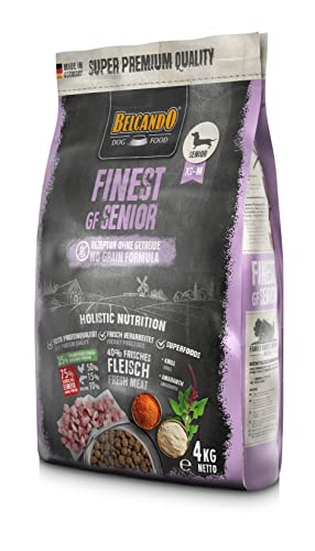 Belcando Finest GF Senior [4 kg] getreidefreies Hundefutter | Trockenfutter für ältere und empfindliche Hunde | Alleinfuttermittel für Hunde ab 1 Jahr von Belcando
